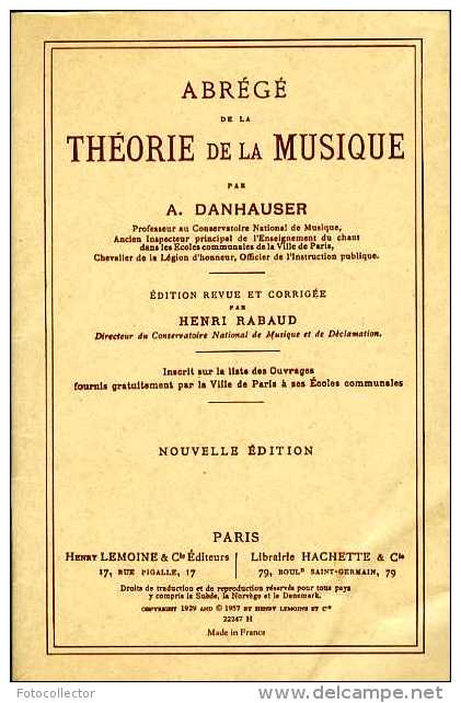 Abrégé De La Théorie De La Musique Par Danhauser - Musique