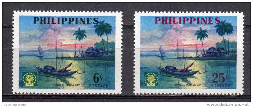 (S0536) PHILIPPINES, 1960 (World Refugee Year). Complete Set. Mi ## 652-653. MNH** - Philippines