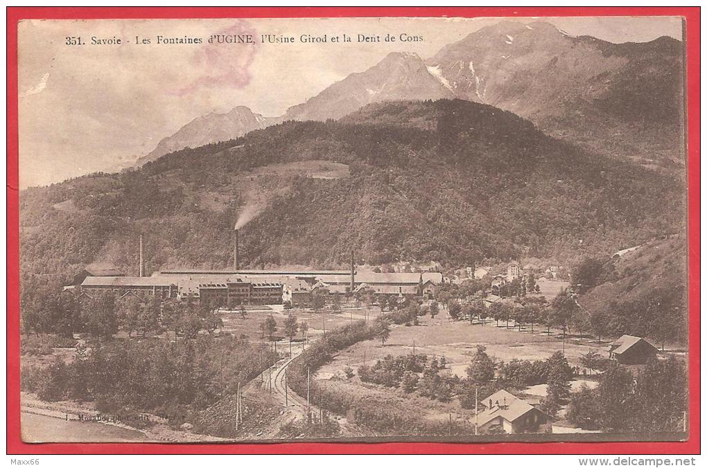 CARTOLINA VIAGGIATA FRANCIA  UGINE - Les Fontaines D'Ugine - 9 X 14 Cm - ANN. AMB. FERROVIARIO ALBERTVILLE ANNECY 1916 - Ugine