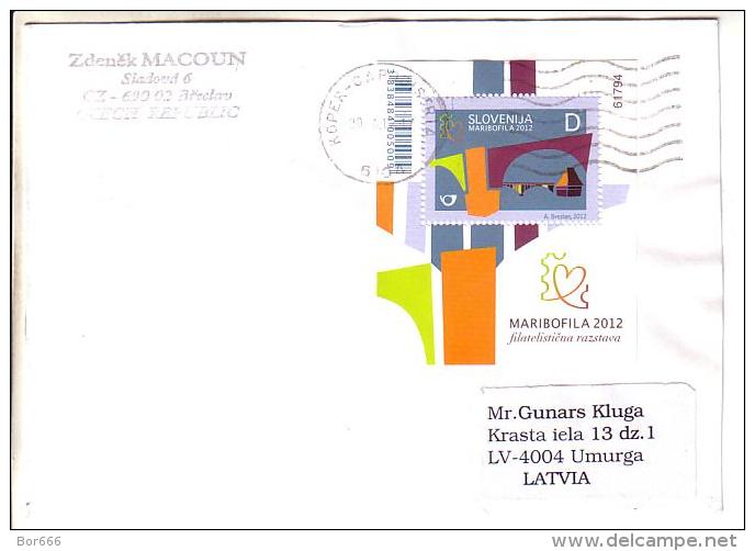 GOOD SLOVENIA Postal Cover To LATVIA 2012 - Good Stamped: Maribofila - Slovenia