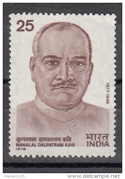 INDIA, 1978, Nanalal Dalpatram Kavi, , Poet,   MNH, (**) - Unused Stamps