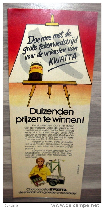 Reclame Uit Oud Magazine 1977 - Chocolade - Chocopasta Kwatta - Schokolade