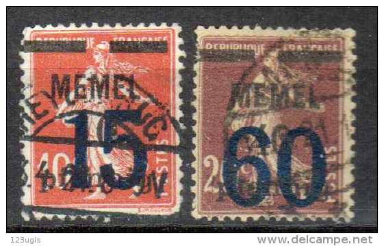 Memel 1921 Mi 34-35, Gestempelt [090913L] @ - Memelgebiet 1923