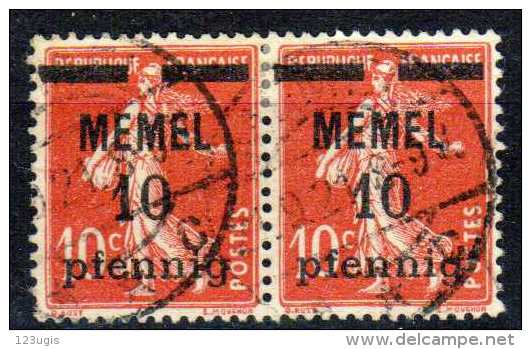 Memel 1920 Mi 19, Gestempelt X 2 [090913L] @ - Memelgebiet 1923