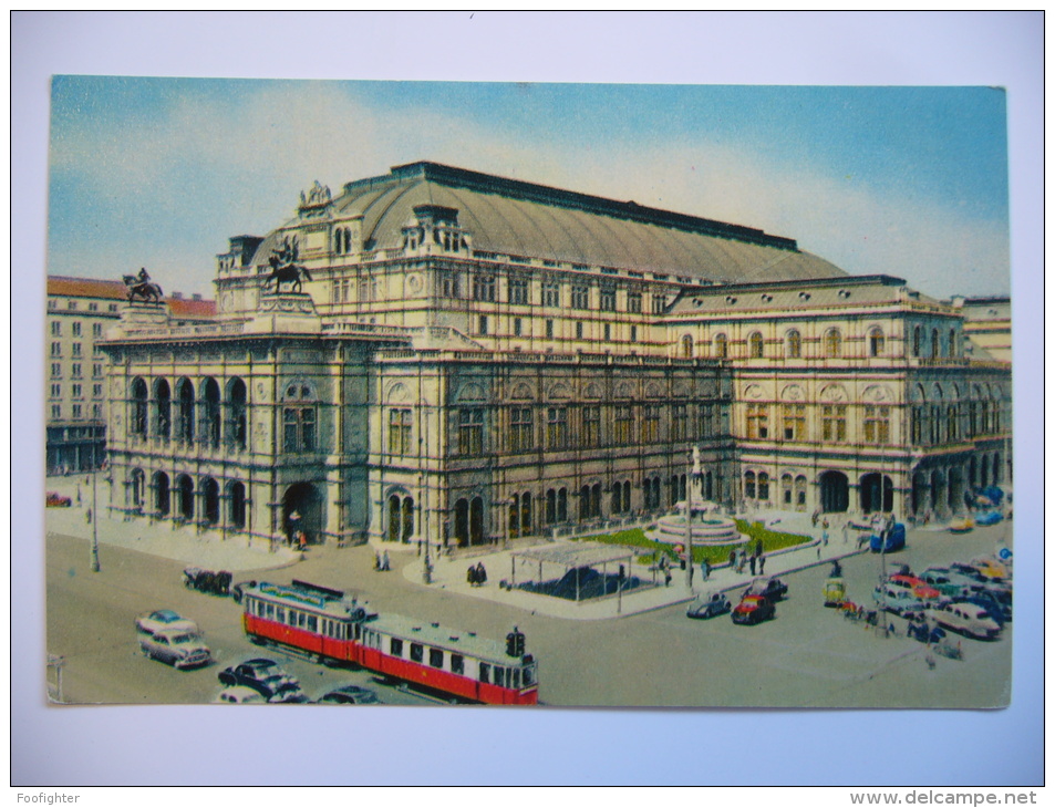 Austria WIEN Staatsoper Opera Tram Traffic Small Format Unused - Wien Mitte