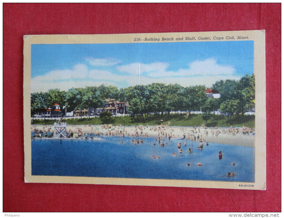 Bathing Beach & Bluff Onset Cape Cod Ma 1948 Cancel    Ref 1060 - Cape Cod