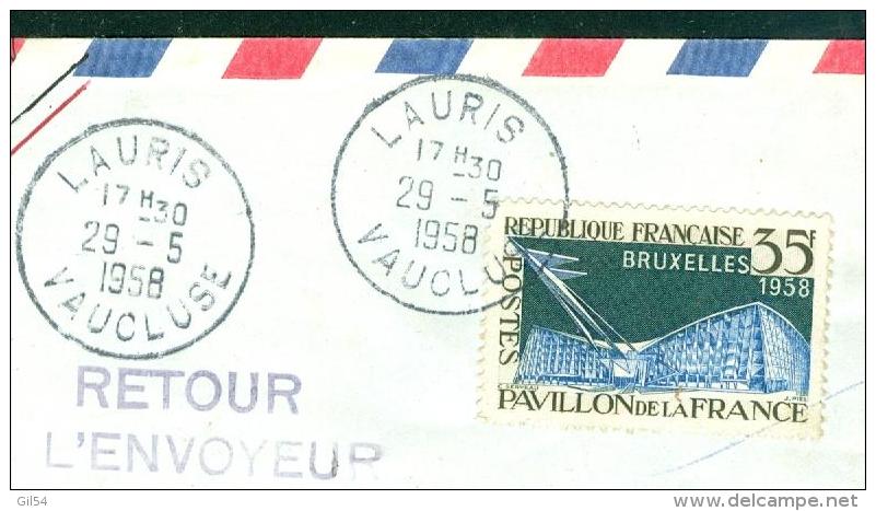 1ere Liaison Aérienne Paris - Turin Par Alitalia 1/06/1958 - Ad22905 - 1927-1959 Lettres & Documents