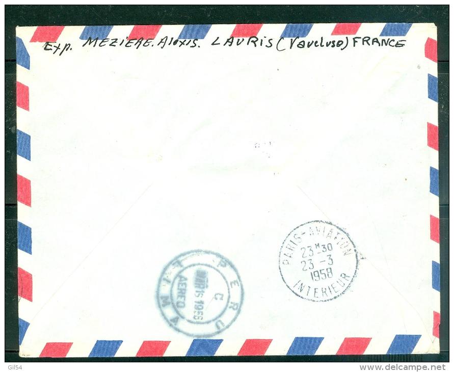 1ere Liaison Aérienne  Directe Paris - Quito- Lima 13/0.3/1958  - Ad22911 - 1927-1959 Lettres & Documents