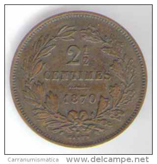 LUSSEMBURGO 2 1/2 CENTIMES 1870 - Luxemburg