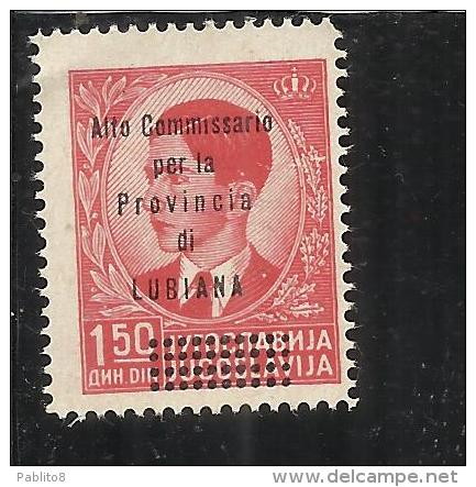 LUBIANA 1941 ALTO COMMISSARIATO 1,50d MNH - Lubiana