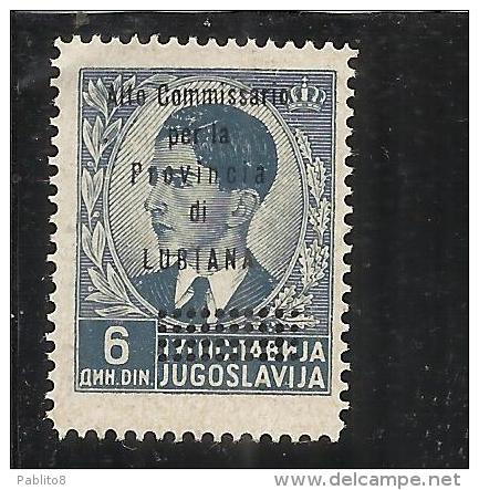 LUBIANA 1941 ALTO COMMISSARIATO 6d MNH - Lubiana