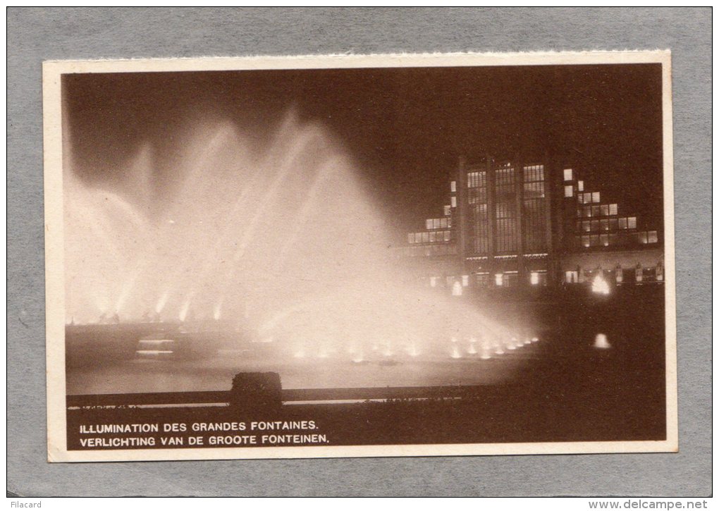 41099       Belgio,     Bruxelles -  Exposition 1935 -  Illumination  Des  Grandes  Fontaines,  NV - Mostre Universali