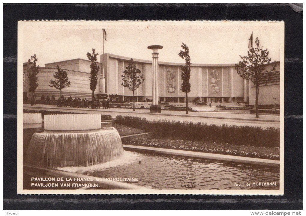 41106     Belgio,     Bruxelles -  Exposition 1935 -   Pavillon  De  La  France  Metropolitaine,  NV - Universal Exhibitions