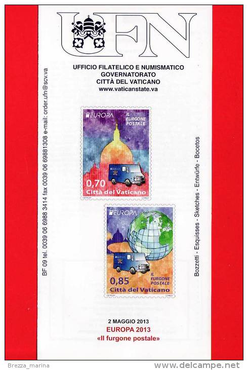 VATICANO - 2013 - Nuovo - Storia Postale - Bollettino Ufficiale - Europa - Furgone Postale - BF 09 - Unused Stamps