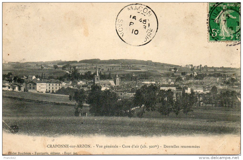 43. Craponne Sur Arzon. Vue Générale. Etat Moyen - Craponne Sur Arzon