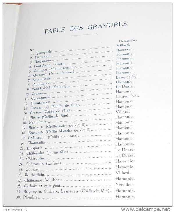 Les Coiffes Bretonnes. Par Maurice Bigot. 1928.