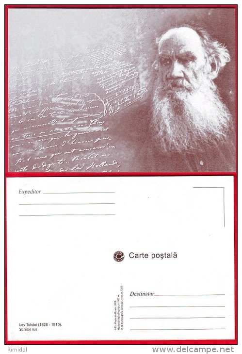 Moldova, Postcard, Lev Tolstoi - Russian Writer, 2008 - Moldavië