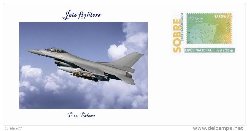 Spain 2013 - Fighter Jets Postal Collection  - F-16 FALCON Special Prepaid Cover - 1946-....: Moderne