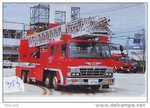 Télécarte JAPON * Pompiers Feuerwehr (353) PHONECARD JAPAN * Fire Brigade  Brandweer Brigada De Fuego Vigili Del Fuoco - Brandweer