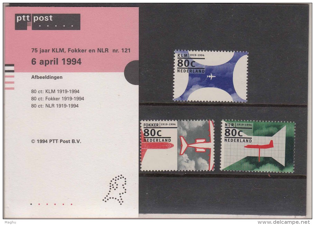 Netherlands MNH 1994, KLM Airplane, Presentation Pack, - Ungebraucht