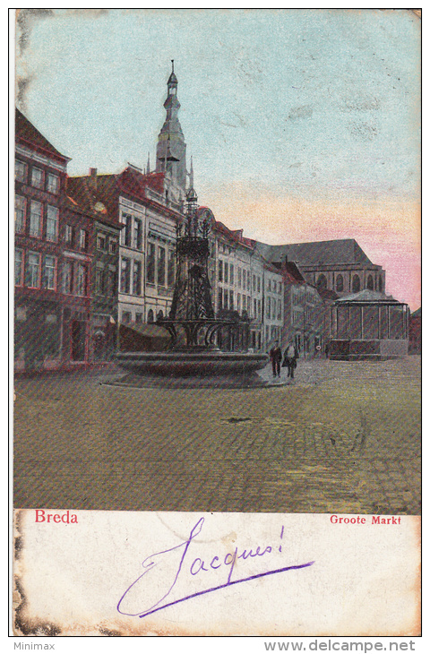 Breda - Groote Markt, 1904, Dos - Breda