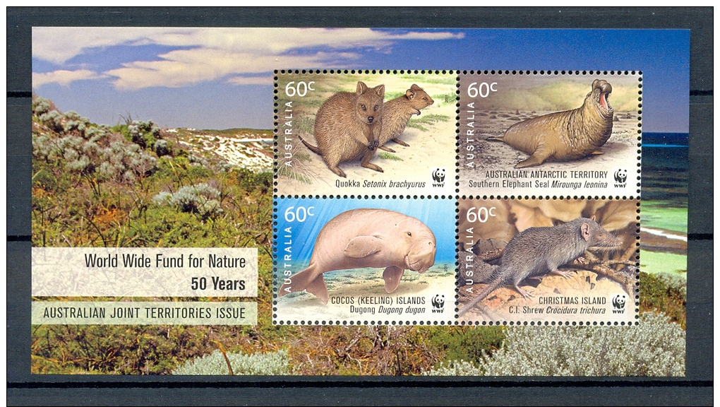 AAT * AUSTRALIA * AUSTRALIAN ANTARCTIC TERRITORY * JOINT ISSUE S/S 4v YEAR 2011 * WWF DUGONG  ELEPHANT SEAL * MNH - Ongebruikt