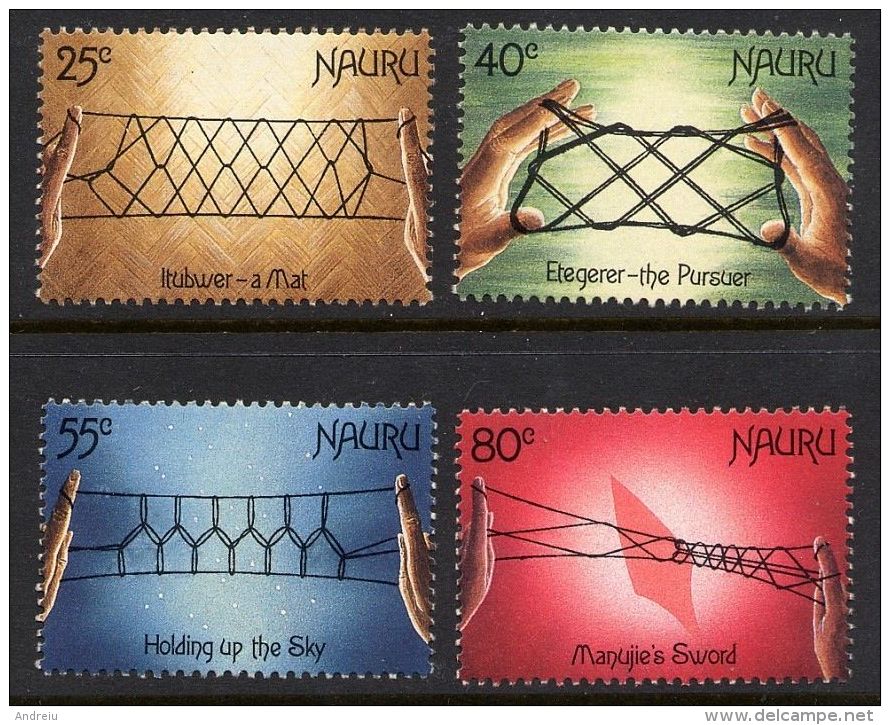 1988 Nauru - Cord Games 4v. Handicrafts, Artifacts, Local Artisanat  Mi.349/52  MNH - Textile