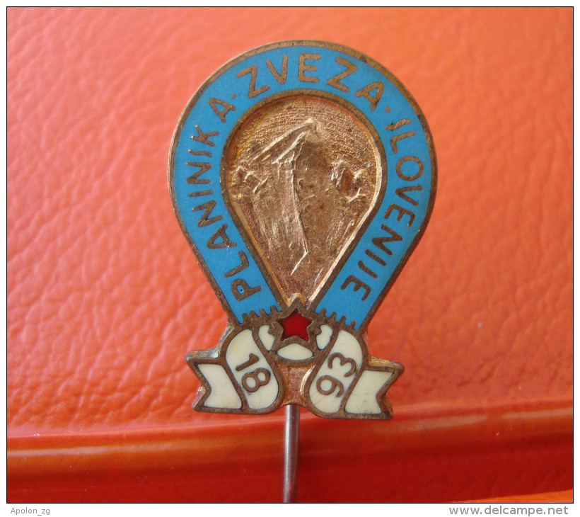 RARE CLIMBING Mountaineering Association Slovenia 1893 ALPINISM PIN BADGE - Alpinism, Mountaineering