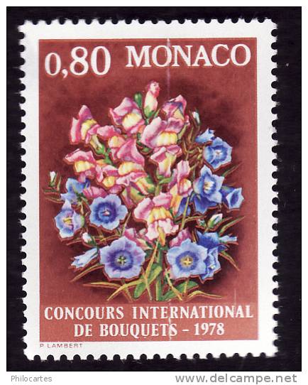 MONACO  1977  -  Y&T  1115  - Bouquet -  3° Choix - Usados