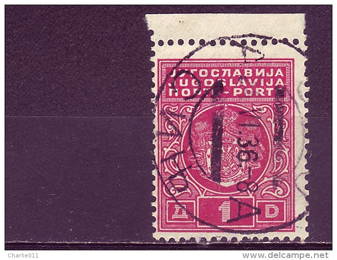 COAT OF ARMS-1 D-T II-PORTO-POSTMARK-SINJ-CROATIA-YUGOSLAVIA-1931 - Impuestos