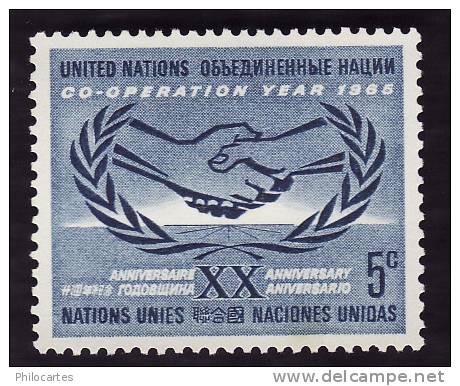 Nations Unies New York   1965 -  Y&T  139  - Neuf* - Unused Stamps