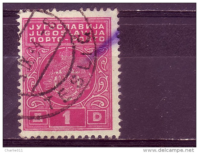 COAT OF ARMS-1 DIN-T II-PORTO-POSTMARK-TESLIC- BOSNIA AND HERZEGOVINA-YUGOSLAVIA-1931 - Impuestos