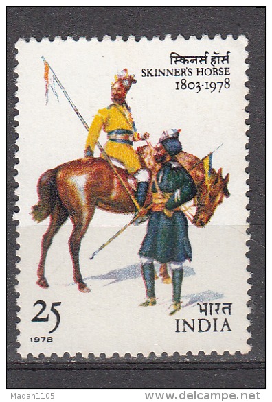 INDIA, 1978,  175th Anniversary Of Skinners Horse, Cavalry Regiment, Military, MNH, (**) - Ungebraucht