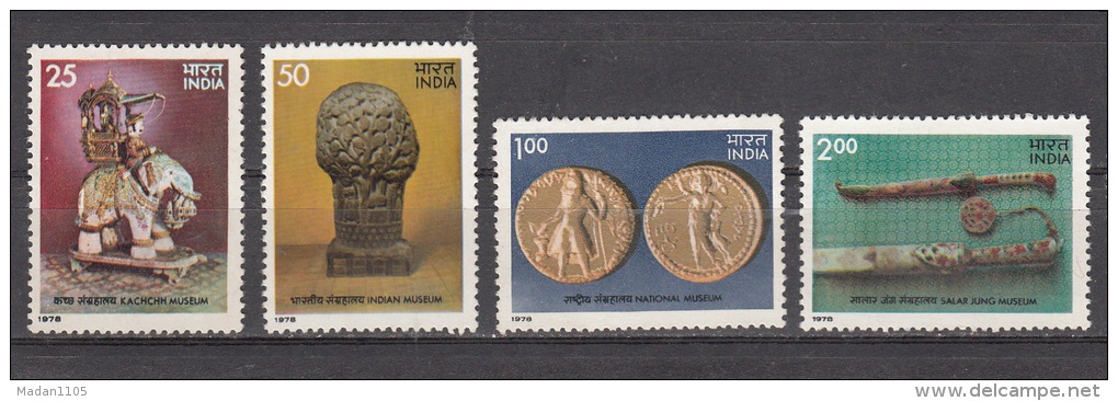 INDIA, 1978,  Museums Of India, Set 4 V,  MNH, (**) - Neufs