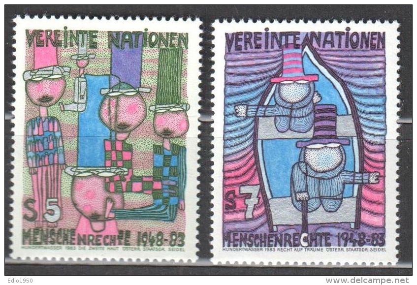 UN Vienna 1983 Art Painting Gemalde Michel 36-37 MNH (**). - Ongebruikt