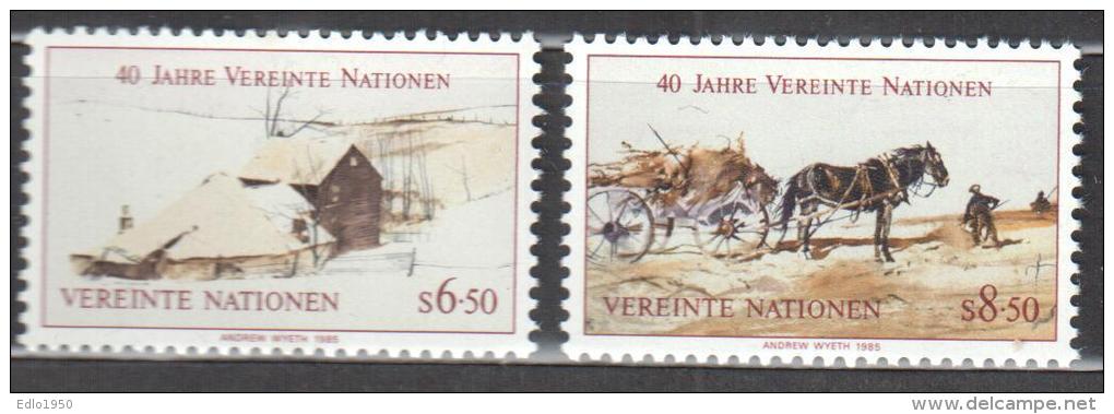 UN Vienna 1985 Art Painting Gemalde Michel 51-52A MNH (**). - Ungebraucht