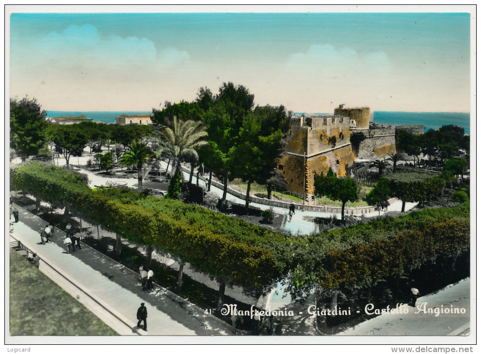 MANFREDONIA (FOGGIA) GIARDINI E CASTELLO ANGIOINO 1958 - Manfredonia