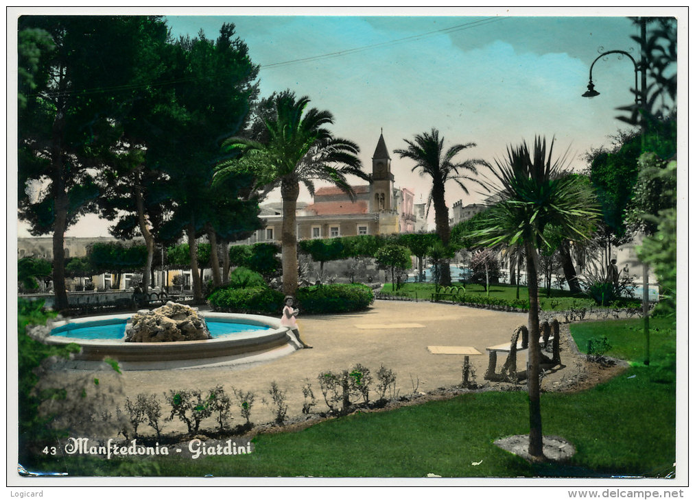 MANFREDONIA (FOGGIA) GIARDINI 1958 - Manfredonia