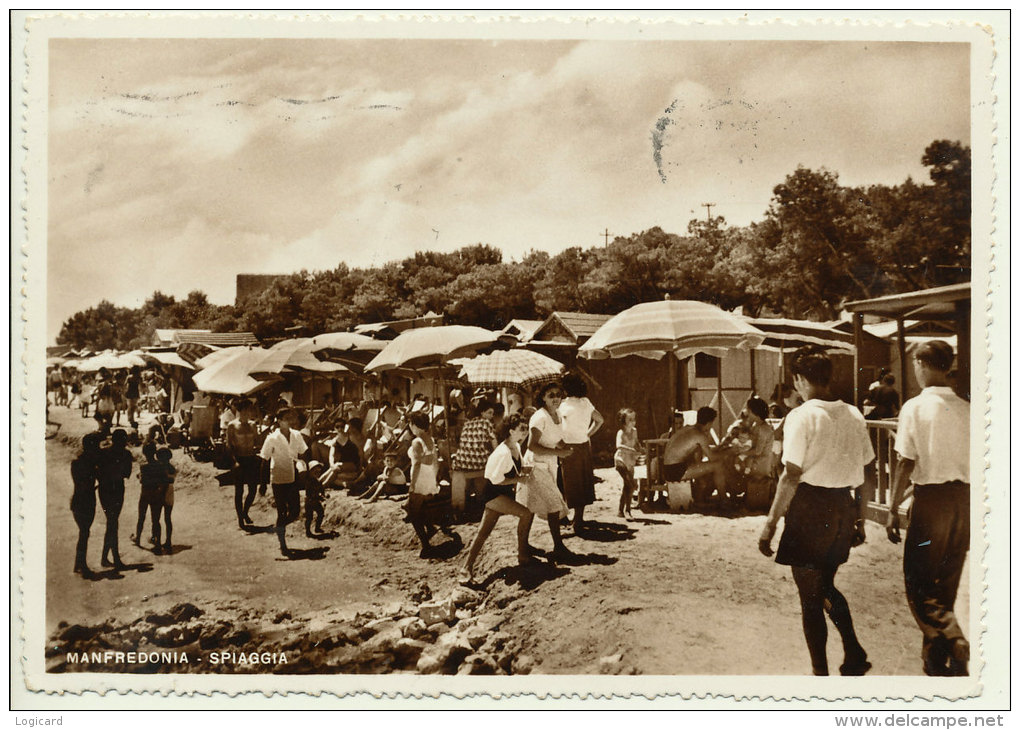 MANFREDONIA (FOGGIA) LA SPIAGGIA 1956 - Manfredonia