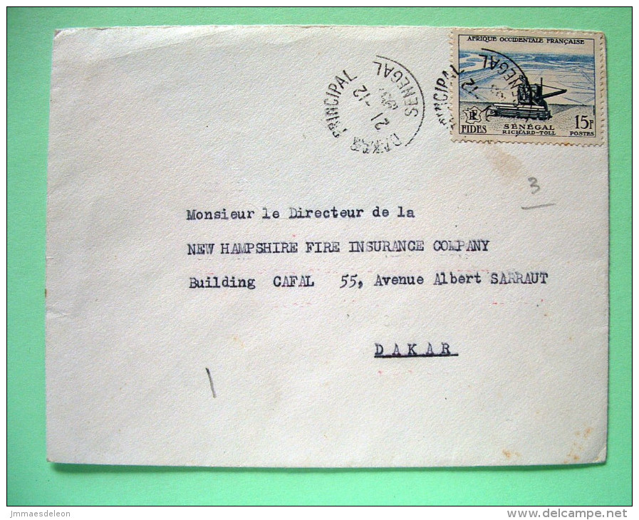 French West Africa - Senegal 1957 Cover To Dakar - Farm Machinery Harvester - Covers & Documents