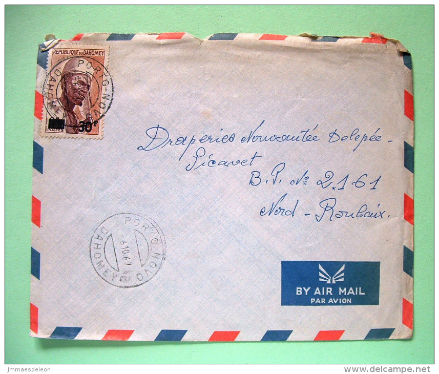 Dahomey Benin 1967 Cover To France - Bariba Chief Of Nikki - Overprinted (Scott 232) - Benin - Dahomey (1960-...)