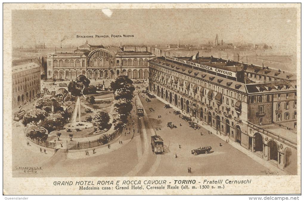 Grand Hotel Roma E Rocca Cavour Torino Fratelll Cernuschi G. Mandelli Edit Como - Bares, Hoteles Y Restaurantes