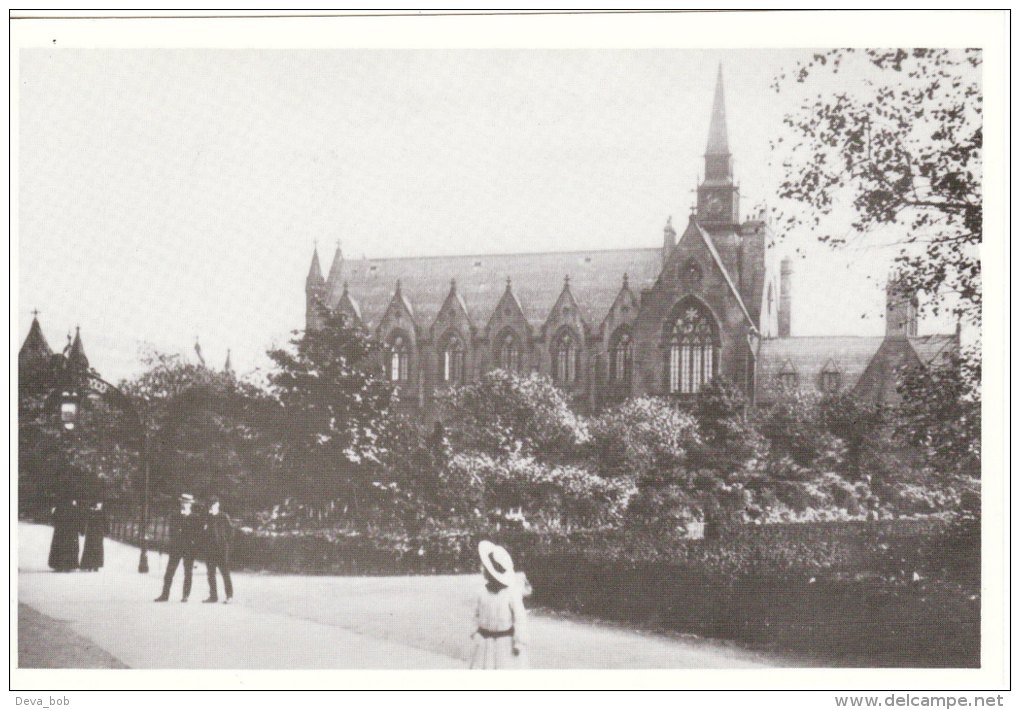 Postcard LEEDS Woodhouse Moor Park & Grammar School 1908 Edwardian Yorkshire Repro - Leeds