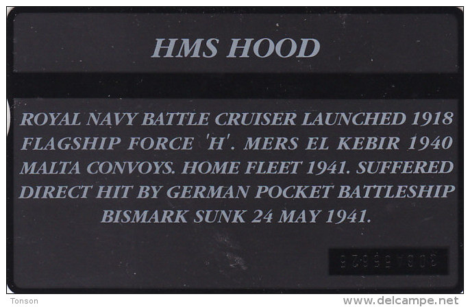 Gibraltar, GIB-26, Hms Hood, Ship, 2 Scans.   Please Read - Gibraltar