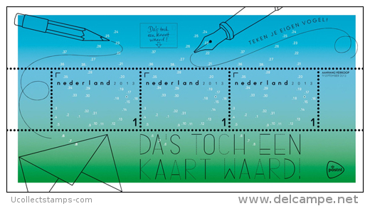 Nederland  2013  DAG VAN DE KAART BLOK Postfris/mnh/neuf - Ungebraucht