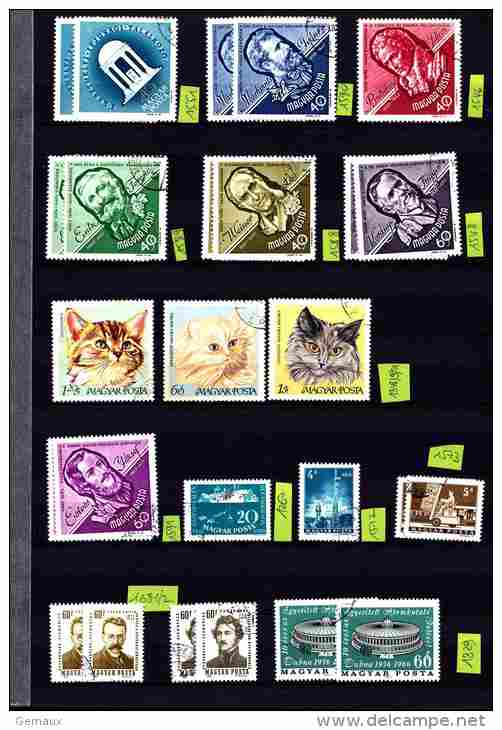 Quatre Pages De Timbres Oblitérés (avec N° Yvert Jusqu´en 2001) A VOIR Belles Valeurs - Sammlungen