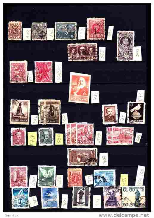 Six Pages De Timbres Oblitérés (avec N° Yvert Jusqu´en 2001) A VOIR Belles Valeurs - Colecciones