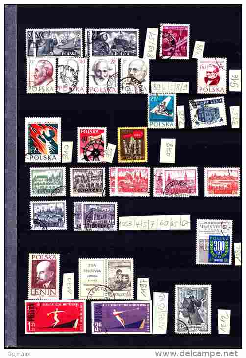 Six Pages De Timbres Oblitérés (avec N° Yvert Jusqu´en 2001) A VOIR Belles Valeurs - Collections