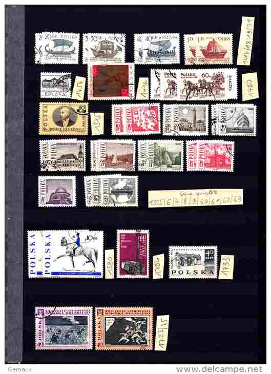 Six Pages De Timbres Oblitérés (avec N° Yvert Jusqu´en 2001) A VOIR Belles Valeurs - Collections