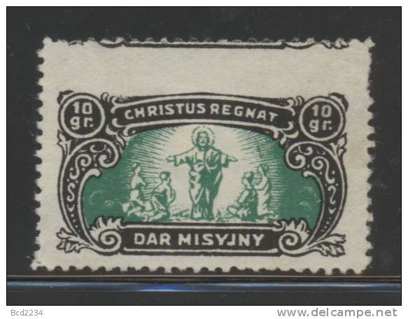 POLAND 10GR JESUS CHRISTUS REGNAT MISSION FUND RAISING LABEL - RELIGION - Fiscaux